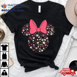 Disney Minnie Mouse Head Filled With Love Valentine Amp Acirc Amp Amp S Day Tshirt