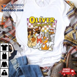 Disney Oliver Company Checkerboard Poster Tshirt