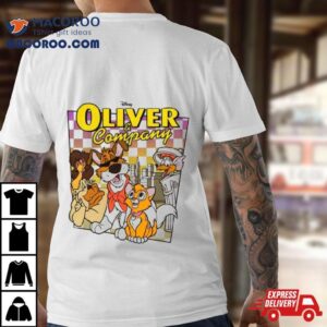 Disney Oliver Company Checkerboard Poster Tshirt