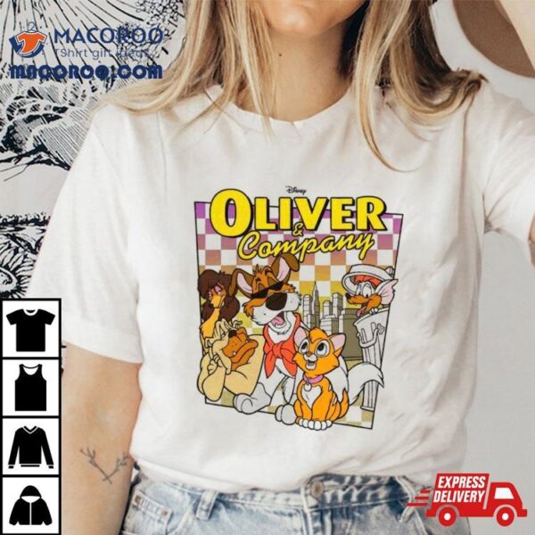 Disney Oliver Company Checkerboard Poster Shirt