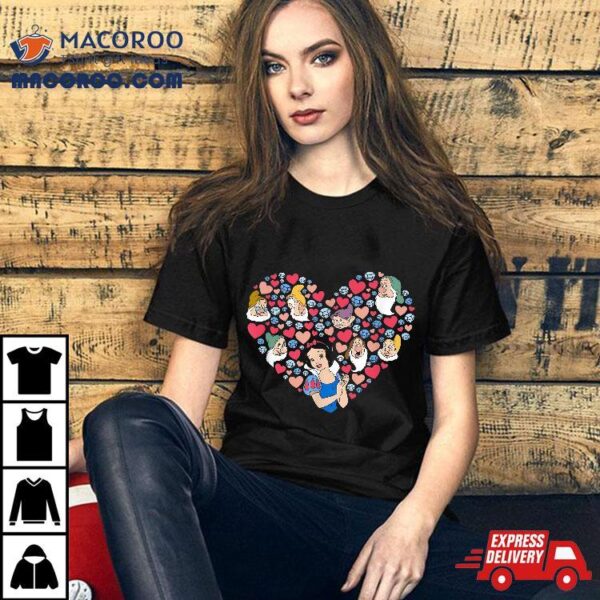 Disney Snow White And The Seven Dwarfs Heart Valentine’s Day Shirt