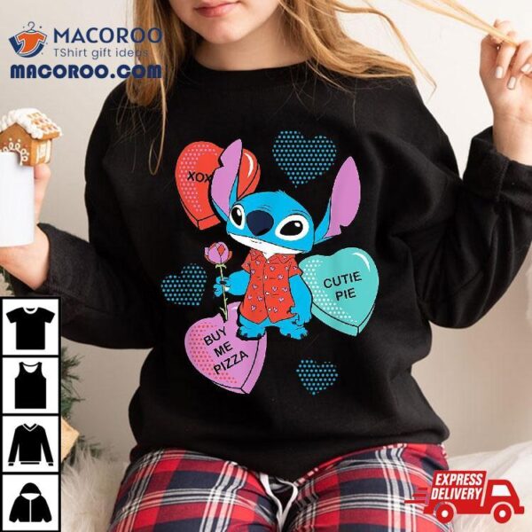 Disney Stitch Funny Candy Hearts Valentine’s Day Shirt