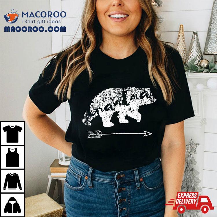 Distressed Vintage Retro Grandma Bear Shirt 2 Distressed Vintage Retro Grandma Bear Tshirt