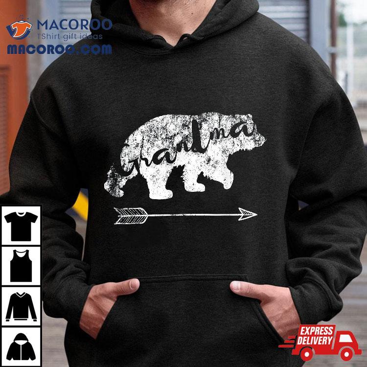 Distressed Vintage Retro Grandma Bear Shirt 4 Distressed Vintage Retro Grandma Bear Tshirt