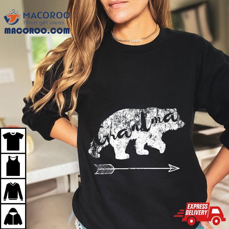 Distressed Vintage Retro Grandma Bear Shirt 3 Distressed Vintage Retro Grandma Bear Tshirt