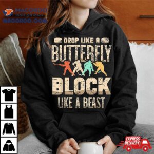 Drop Like A Butterfly Block Beast For Hockey Player Tshirt