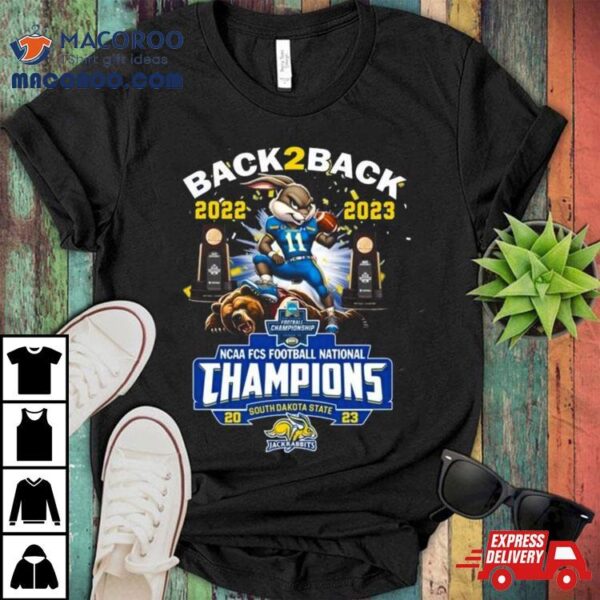 Dsu Jackrabbits Mascot Back To Back 2022 2023 Ncaa Fcs Football National Champions Shirt