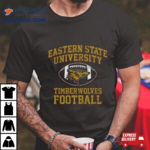 Eastern State University Timberwolves Football Tshirt