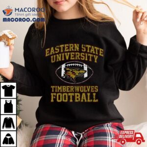 Eastern State University Timberwolves Football Tshirt