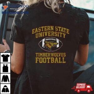 Eastern State University Timberwolves Football Tshirt