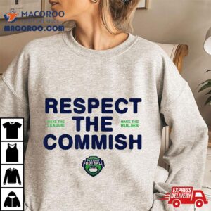 Espn Fantasy Football Respect The Commish Emblem Logo V3 Shirt