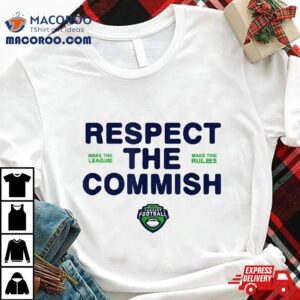 Espn Fantasy Football Respect The Commish Emblem Logo V Tshirt