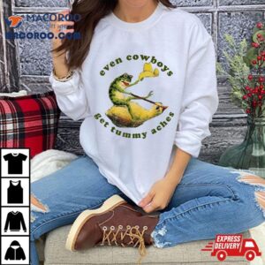 Even Cowboys Get Tummy Aches Funny Frog Cowboy Howdy Vintage Tshirt