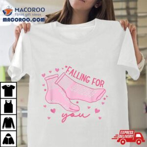 Falling For You Valentines Day Er Nurse Ortho Cna Icu Tshirt