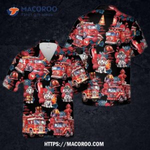 Fire Truck Hawaiian Shirt