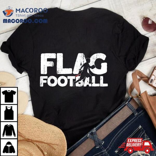 Flag Football Silhouette On Shirt