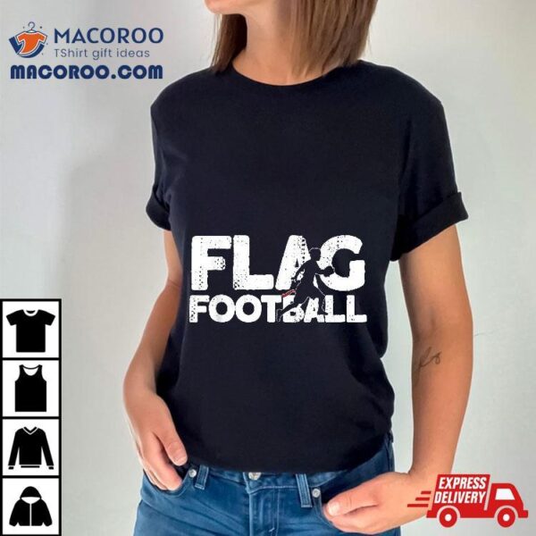 Flag Football Silhouette On Shirt