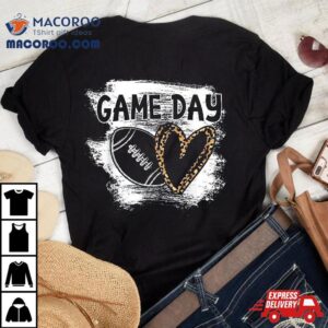 Football Game Day Wo Leopard Cheetah Shirt