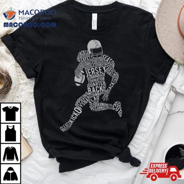 Football Player Typography Shirt