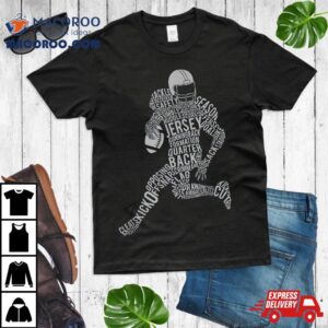 Football Player Typography Tshirt