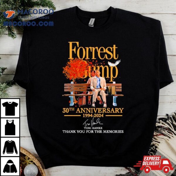 Forrest Gump 30th Anniversary 1994 2024 Tom Hanks Signature Shirt