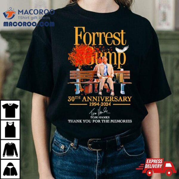 Forrest Gump 30th Anniversary 1994 2024 Tom Hanks Signature Shirt