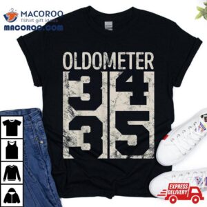 Funny Years Old Oldometer Vintage Th Birthday Odometer Tshirt