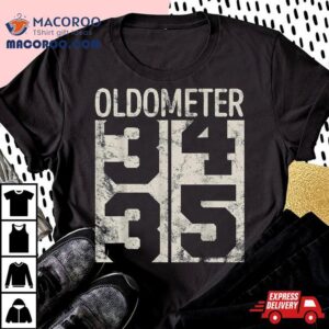 Funny Years Old Oldometer Vintage Th Birthday Odometer Tshirt