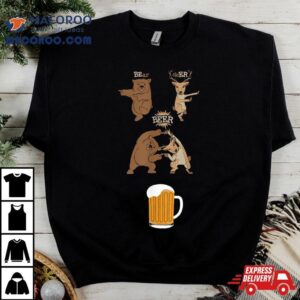 Funny Beer Saying Bear Deer Fusion Manga Tshirt