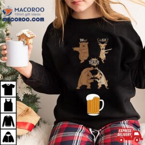 Funny Beer Saying Bear Deer Fusion Manga Tshirt