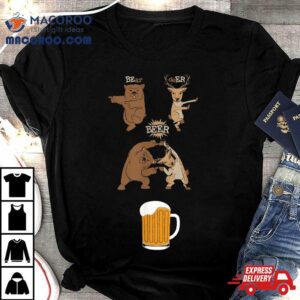 Funny Beer Saying Bear Deer Fusion Manga Tshirt