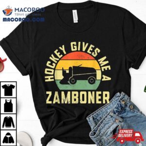 Funny Hockey Gives Me A Zamboner Boys Youth Lover Shirt