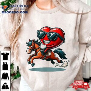 Funny Horse Valentines Day Horses Heart Boys Girls Shirt