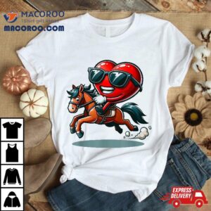 Funny Horse Valentines Day Horses Heart Boys Girls Tshirt