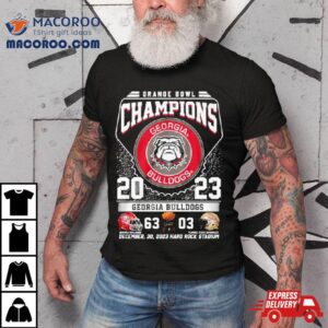 Georgia Bulldogs Football Orange Bowl Champions Victory Florida Tshirt