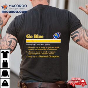 Go Blue Michigan Wolverines Definition Shirt