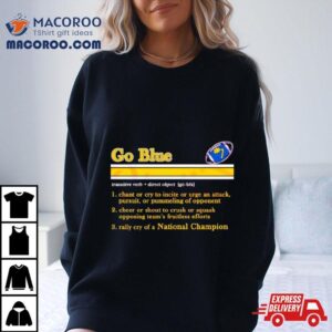 Go Blue Michigan Wolverines Definition Tshirt