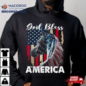 God Bless America Horse Flag – Patriotic American Shirt