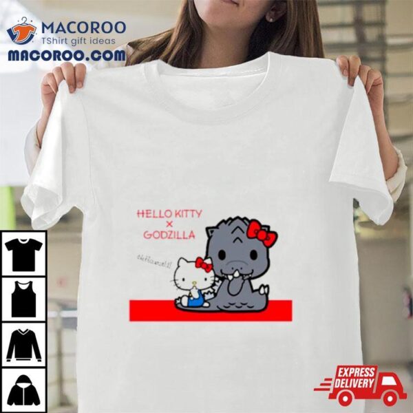 Godzilla Vs Hello Kitty Shirt