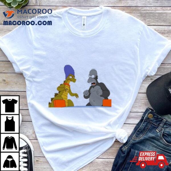 Godzilla Vs Kong Simpson Shirt