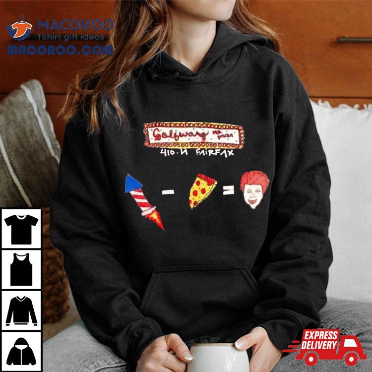 Golfwang Mr Pizza 410 N Fairfax Shirt Golfwang Mr Pizza 410 N Fairfax Shirt