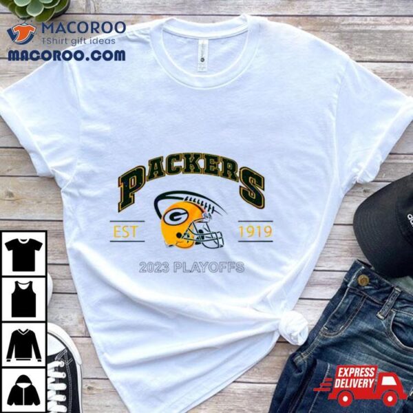 Green Bay Packers 1919 Football 2023 Playoffs Helmet Shirt