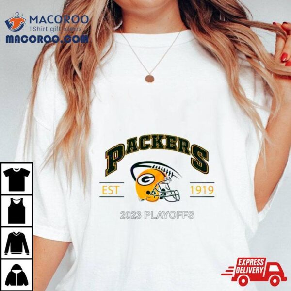 Green Bay Packers 1919 Football 2023 Playoffs Helmet Shirt