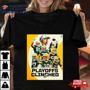 Green Bay Packers Playoffs Clinched Football Tshirt