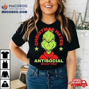 Grinch Christmas Hater Antisocial Social Club Tshirt