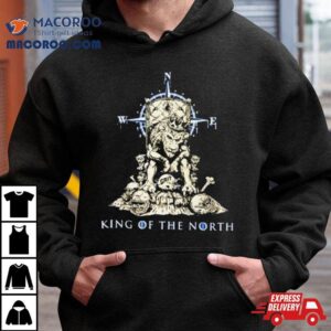 Grit King Of The North Detroit Lions Football Skeleton Tshirt