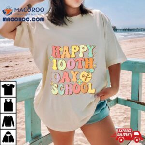 Groovy Happy Th Day Of School Cute Students Kids Teachers Tshirt