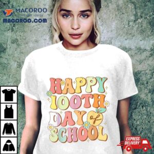 Groovy Happy Th Day Of School Cute Students Kids Teachers Tshirt