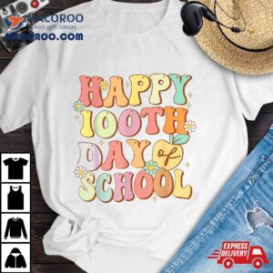 Groovy Happy Th Day Of School Cute Students Kids Teachers Tshirt