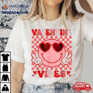 Groovy Valentine Vibes Valentines Day For Girl Wo Shirt